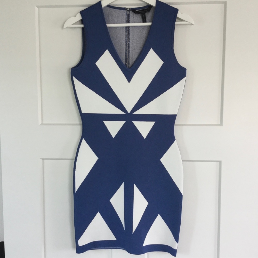 HOT bandage dress, illusion bodycon mini BCBGMaxAzaria